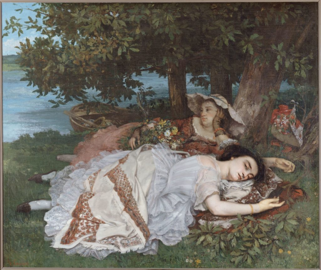 Gustave Courbet - The young ladies on the bank of the Seine (1856)